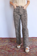 Leopard Vintage Straight Jeans
