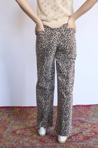 Leopard Vintage Straight Jeans