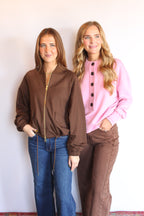 Varley Reena Button Front Sweat