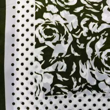 Flower Printed Small Square Scarf