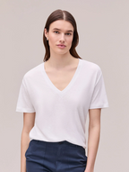 Linen Jersey V Neck