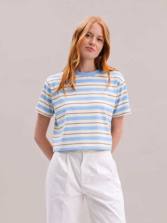 Chambray Striped Tee
