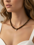 Gemstoned Beaded Necklace