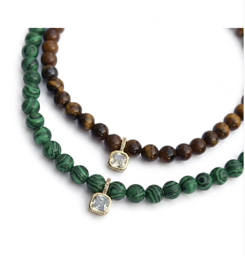 Gemstoned Beaded Necklace