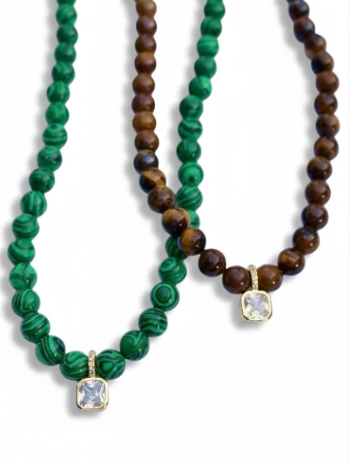 Gemstoned Beaded Necklace